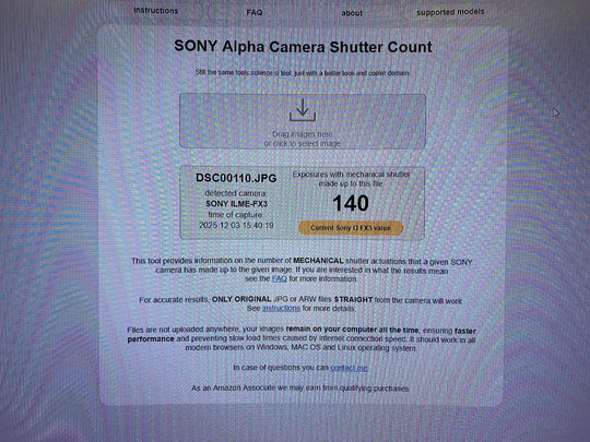 Sony Alpha FX3 ILME-FX3 Full Frame Cinema Camera | 140 Shutter Count | XLR Handl